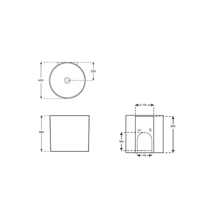 Lavabo suspendido moderno Ginger Mate - Thebath