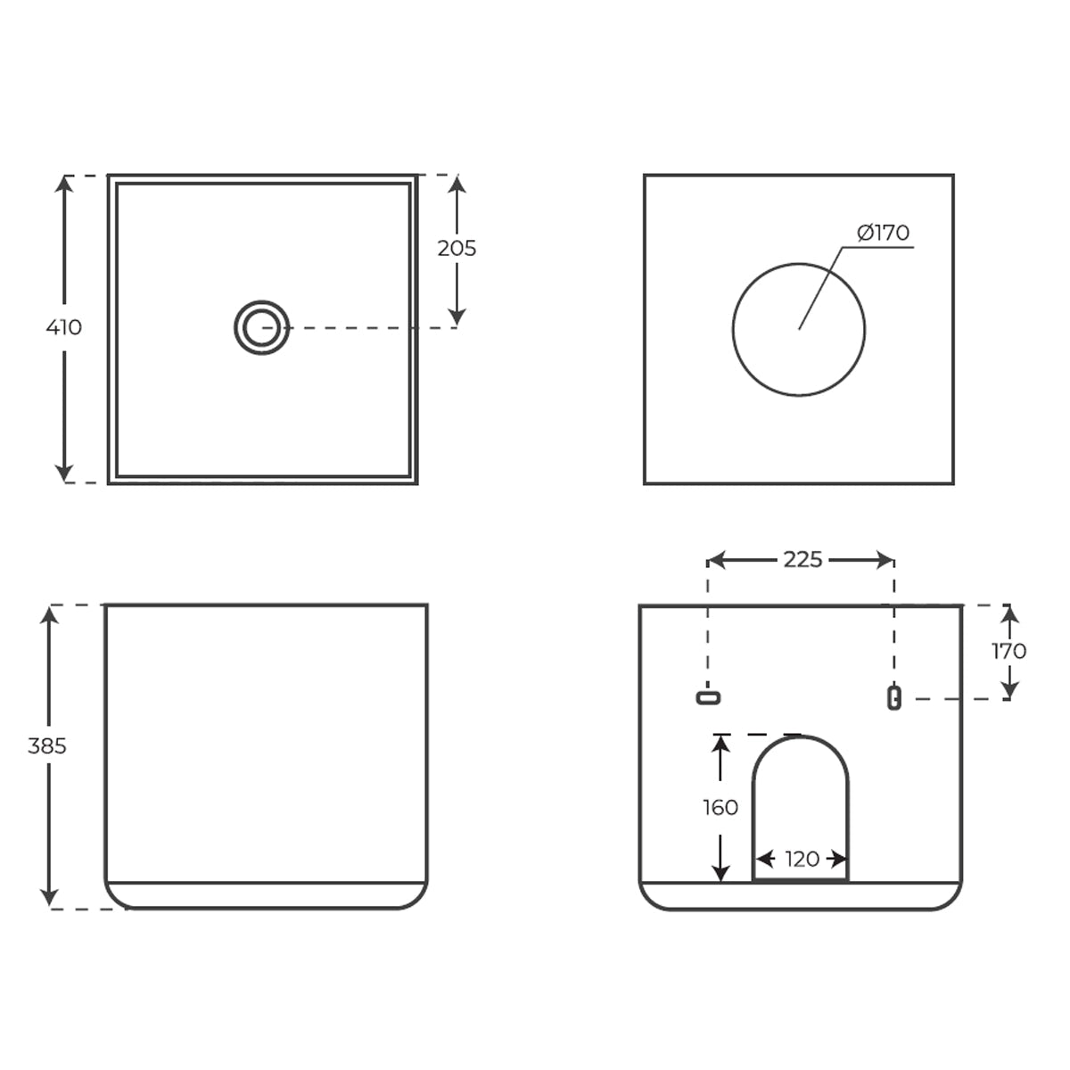 Lavabo suspendido moderno Kiro Mate - The Bath