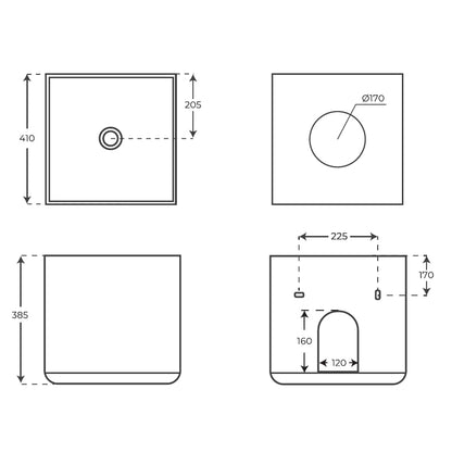 Lavabo suspendido moderno Kiro Mate - The Bath