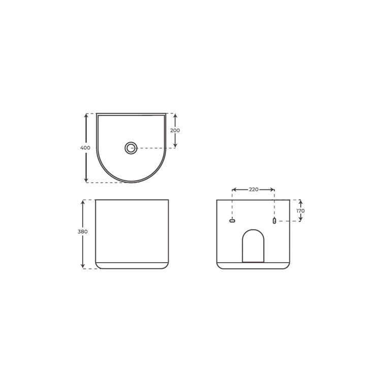Lavatório de cerâmica moderno Fosco