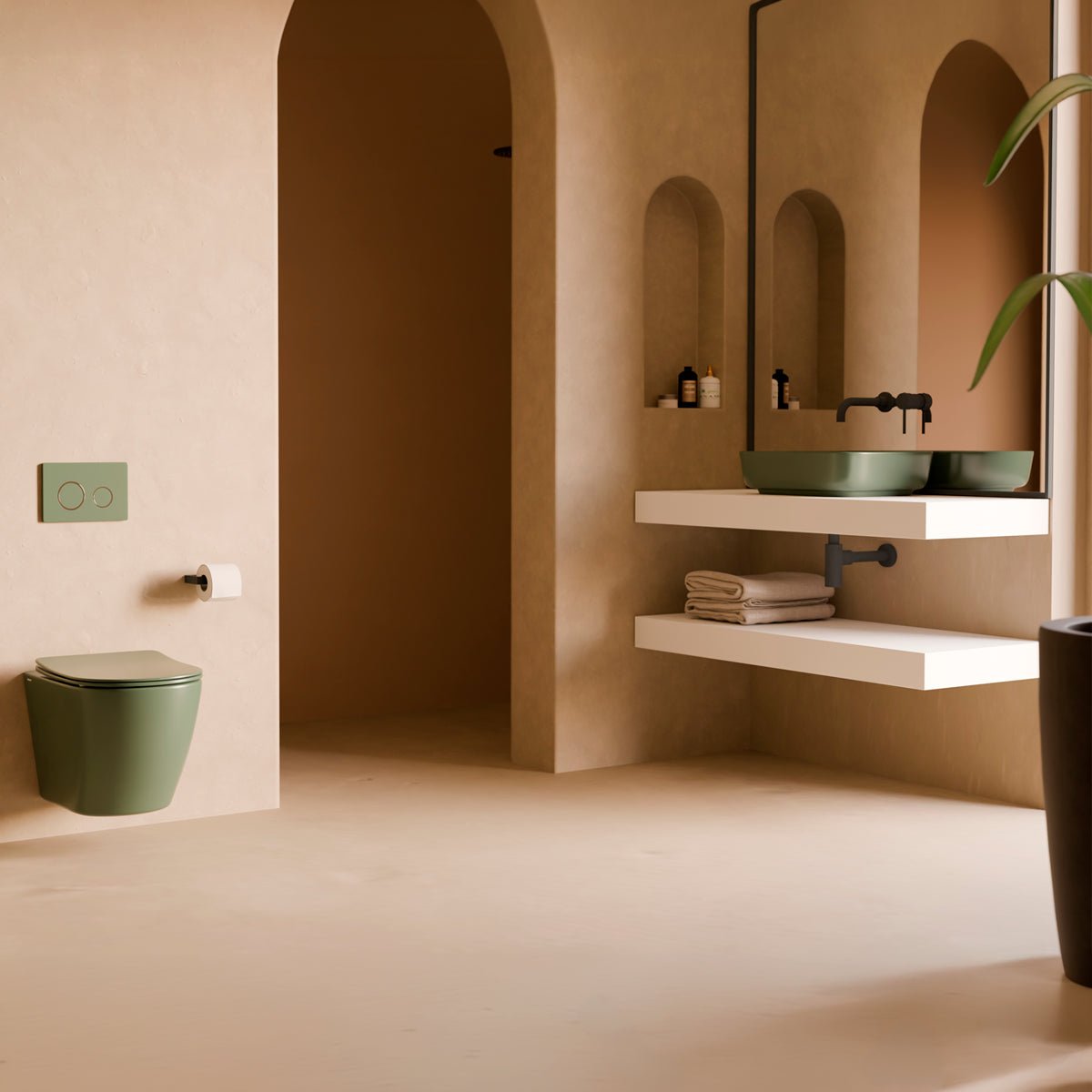 Lavabo verde oscuro Nora - The Bath