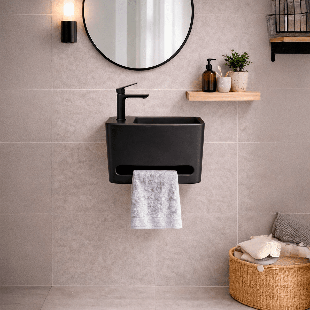 Lavamanos con toallero Zed - Thebath