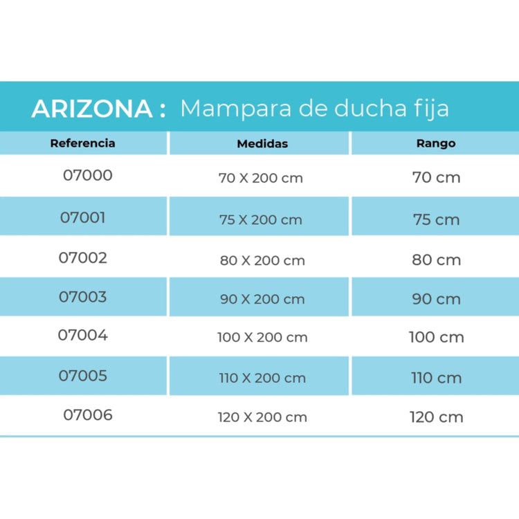 Tela de banho fixa Arizona Black