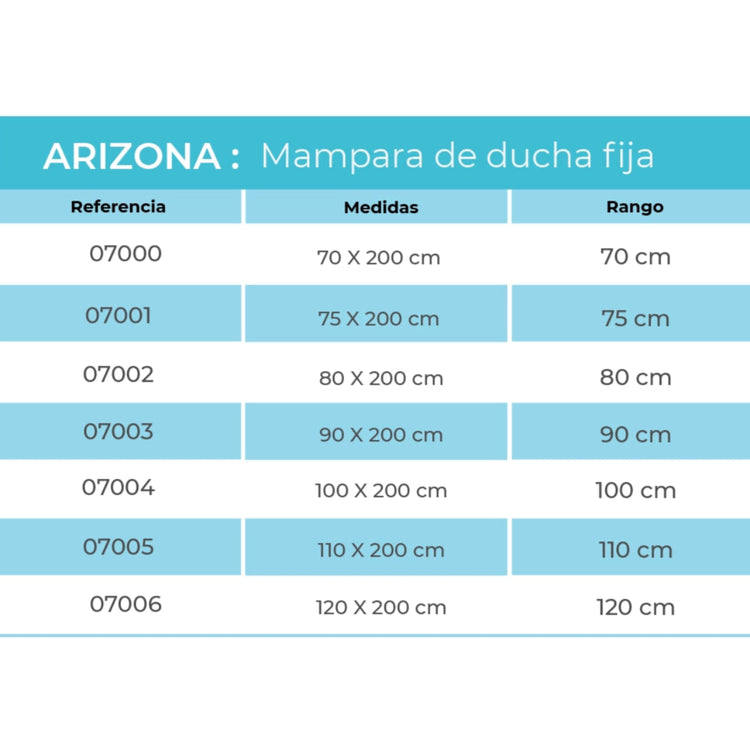 Tela de banho fixa Arizona