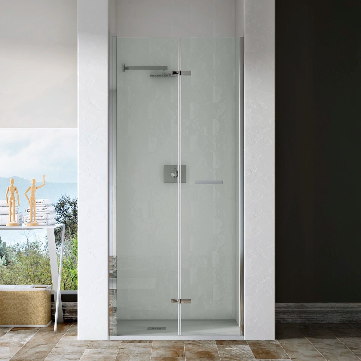 Mampara de baño frontal plegable - Thebath