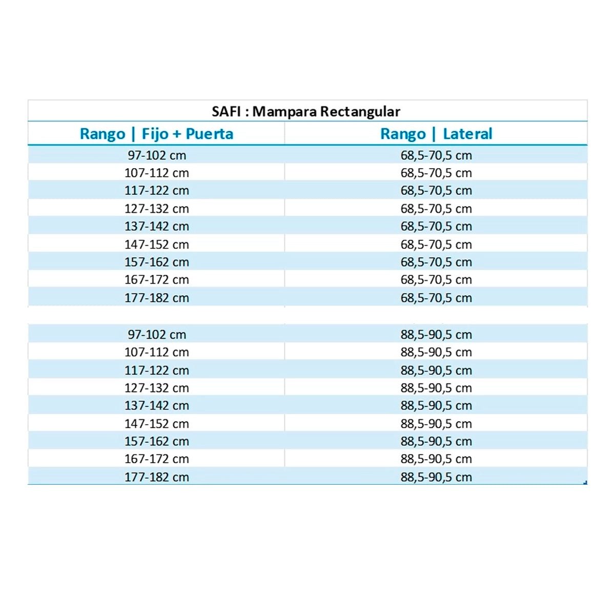 Mampara de ducha rectangular Safi - Thebath