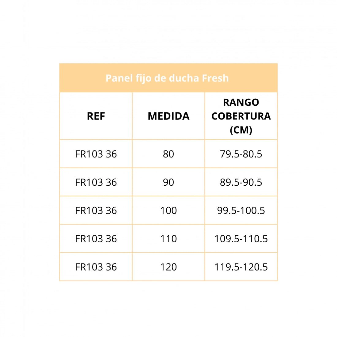 Mampara ducha dorada Fresh