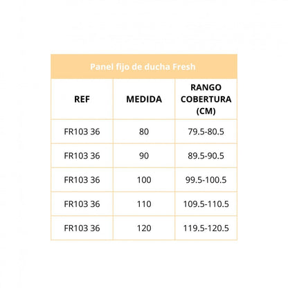 Mampara ducha dorada Fresh