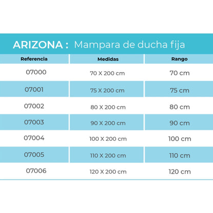 Mampara ducha industrial Arizona