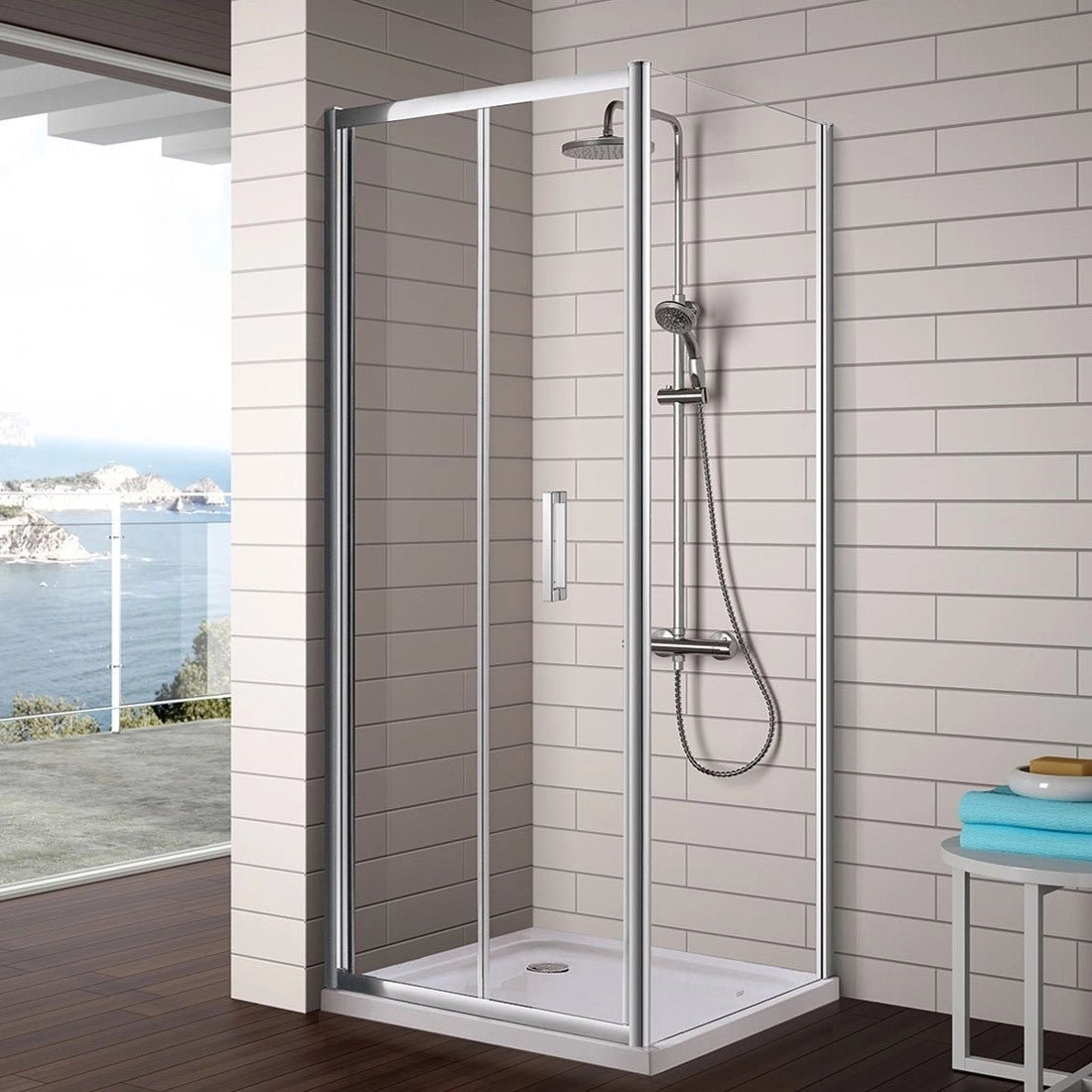 Mampara plegable cuadrada S300