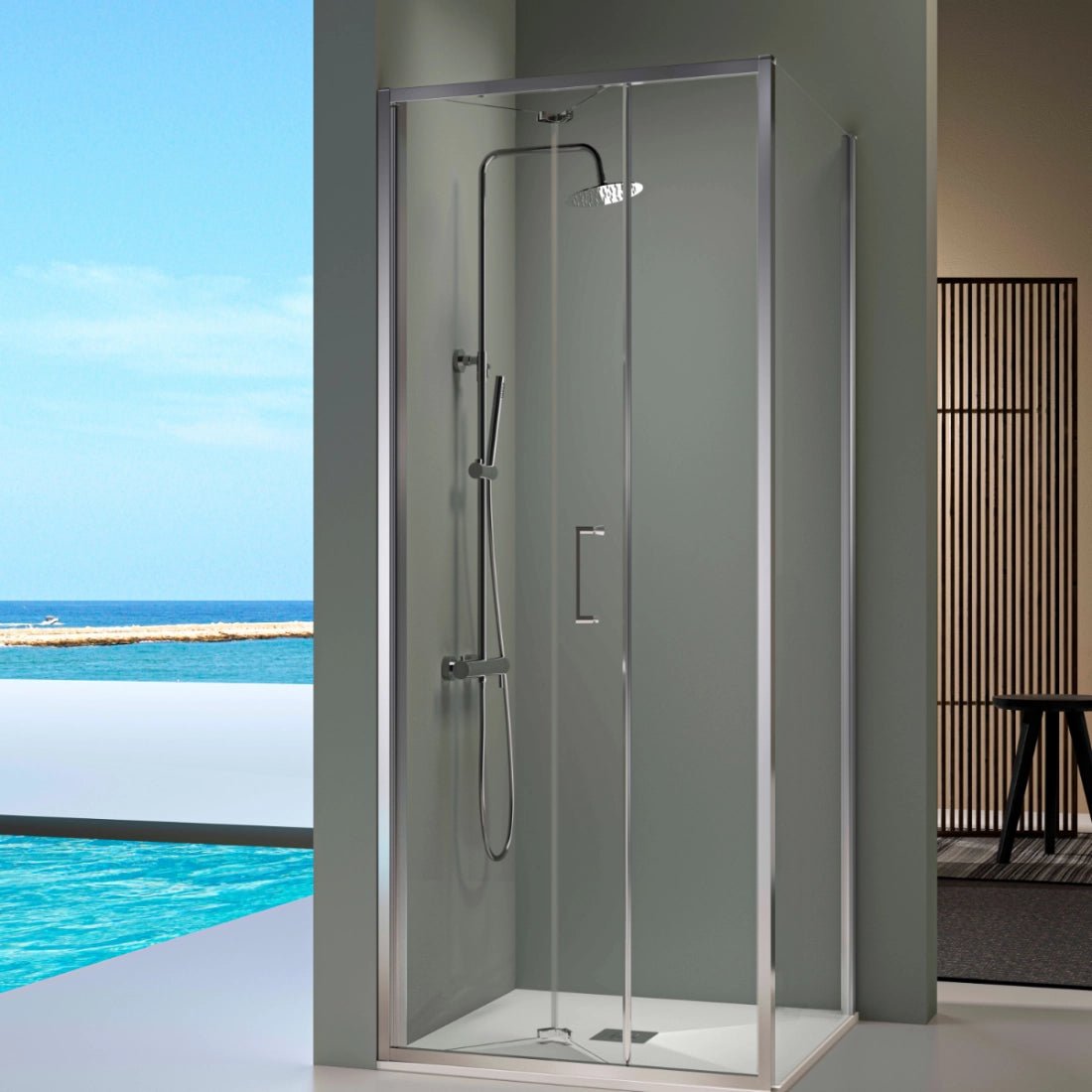 Mampara plegable cuadrada S300