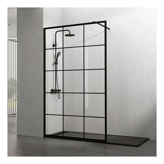 Mampara Screen black chess