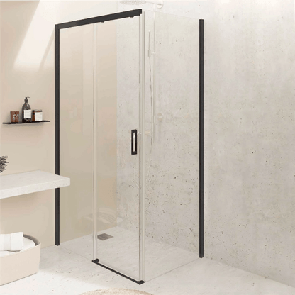 Mampara rectangular negra Sena - Thebath