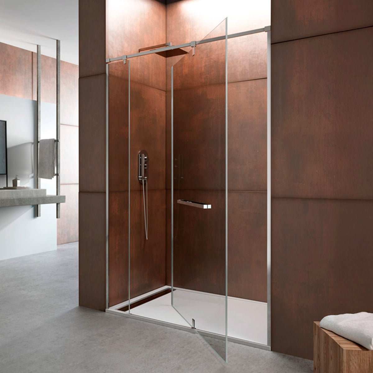 Mampara una puerta giratoria - Thebath