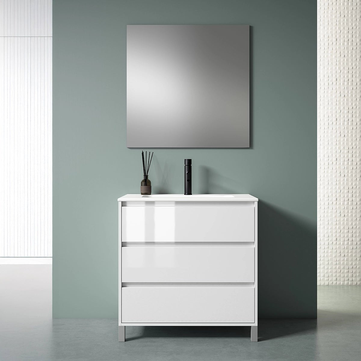 Mueble baño 3 cajones con patas Jade - Thebath