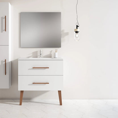 Mueble baño dos cajones Fusta - Thebath