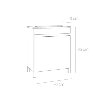 Mueble baño dos puertas Stephanie - Thebath