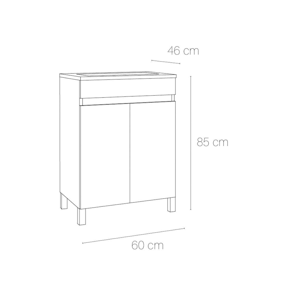 Mueble baño dos puertas Stephanie - Thebath