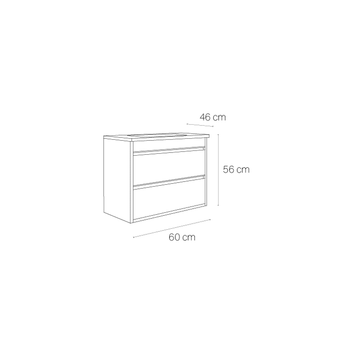Mueble baño flotante 1 seno Slider - Thebath