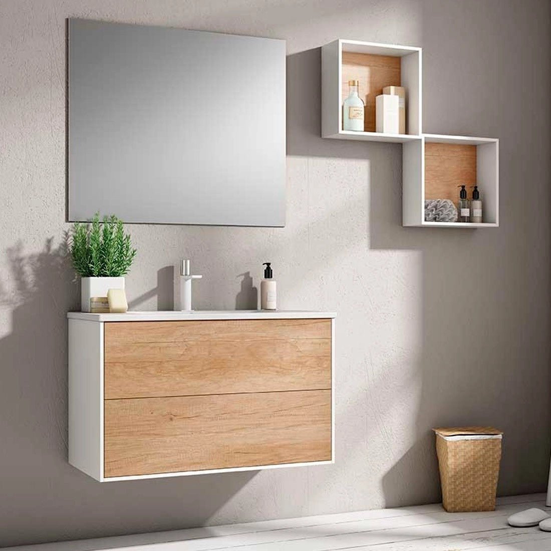 Mueble baño suspendido Cube