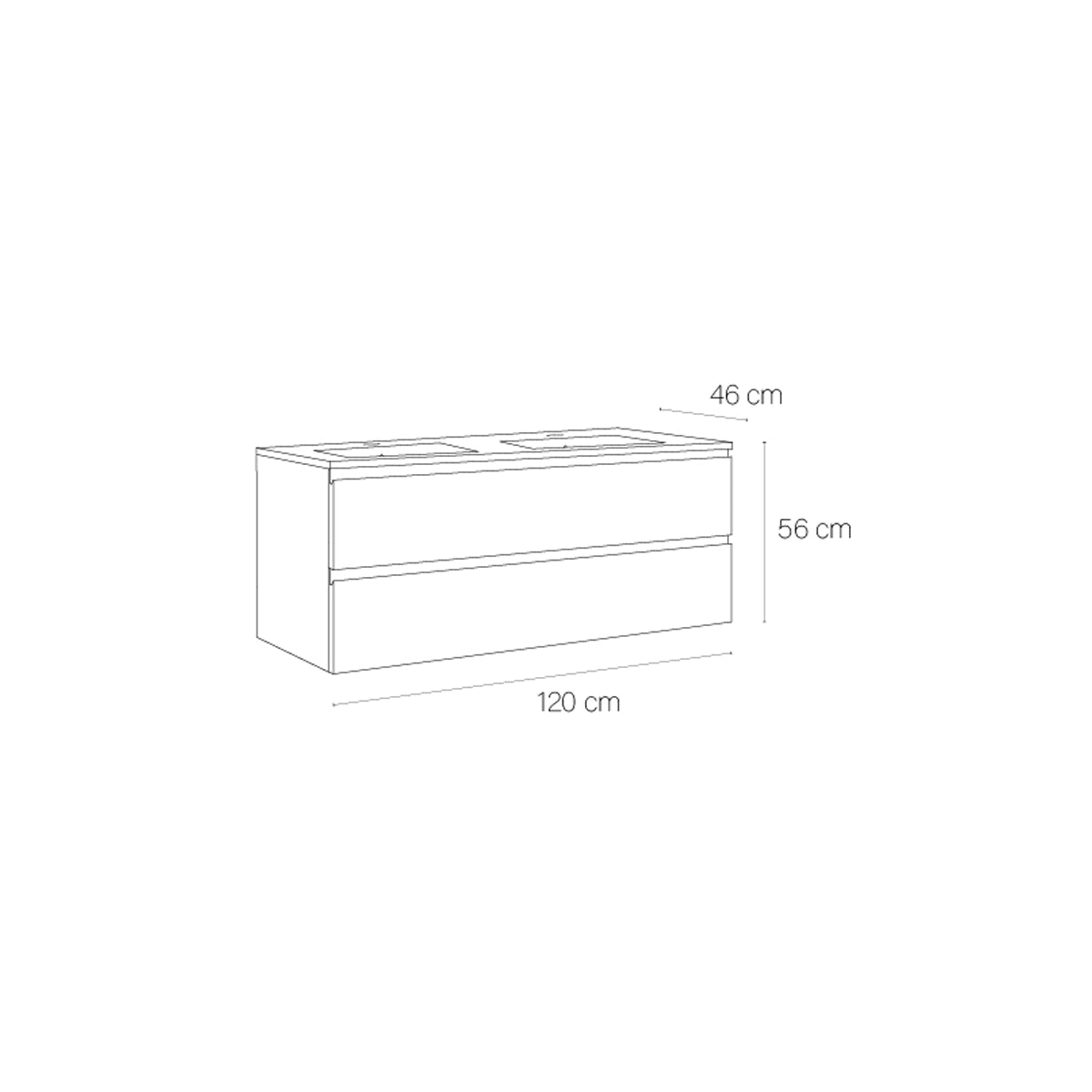 Mueble de baño con cajones Coral - Thebath