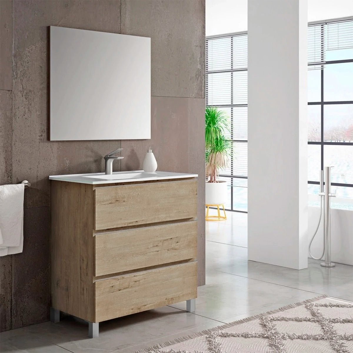 Mueble de baño con patas Mikonos - Thebath