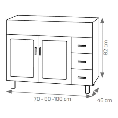 Mueble de baño con patas Namur - Thebath