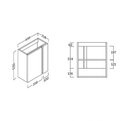 Mueble de baño fondo reducido Versa