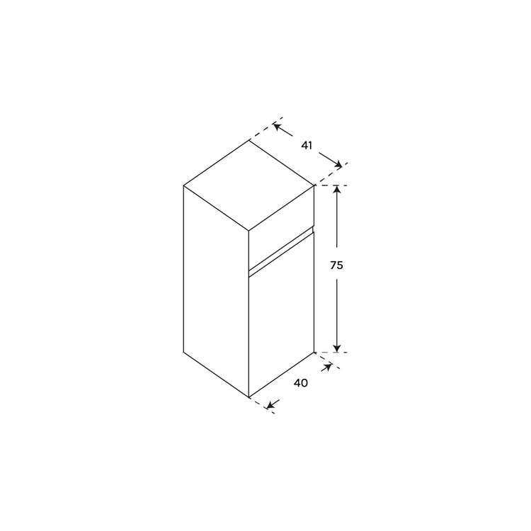 Armário de casa de banho com profundidade reduzida Aspra
