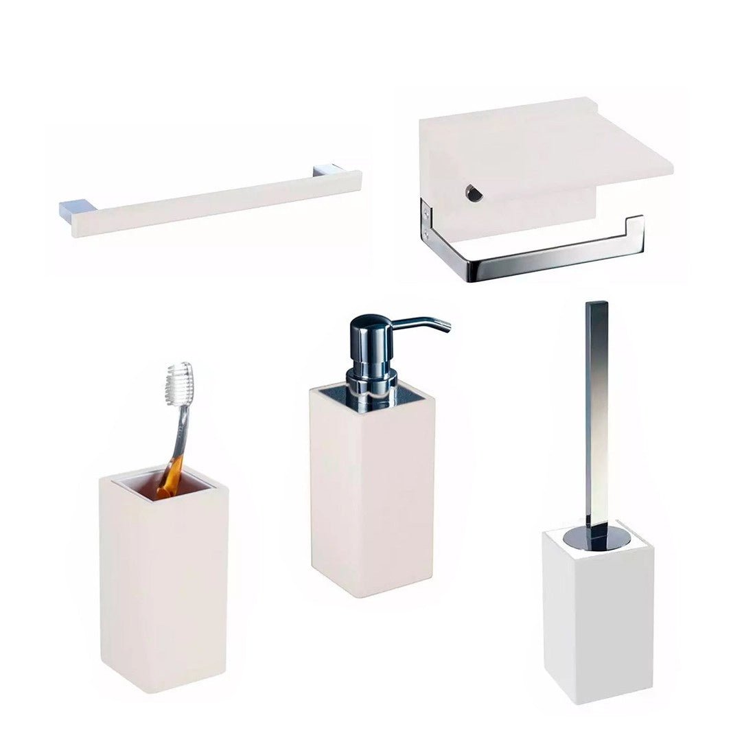 Pack de accesorios de baño sobre mueble Natura