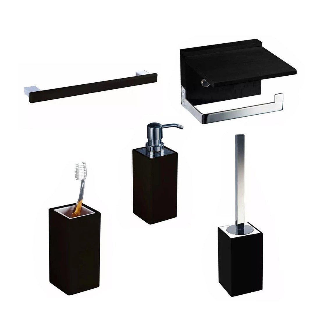 Pack de accesorios de baño sobre mueble Natura