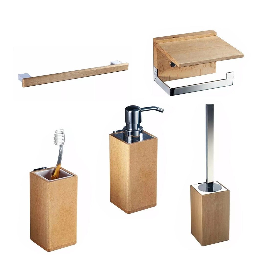 Pack de accesorios de baño suspendido Natura