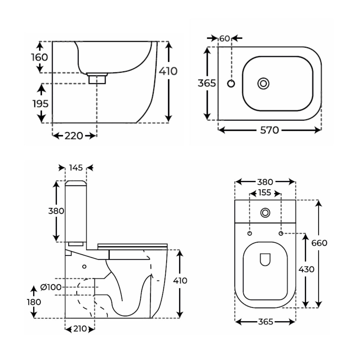 Pack inodoro + bidé blanco Zen - The Bath