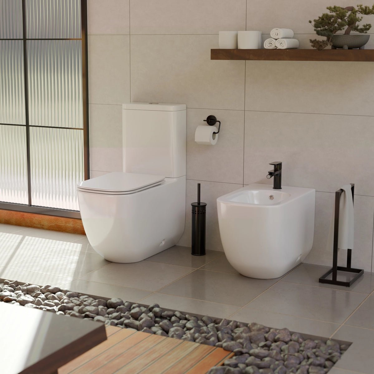 Pack inodoro + bidé blanco Zen - The Bath