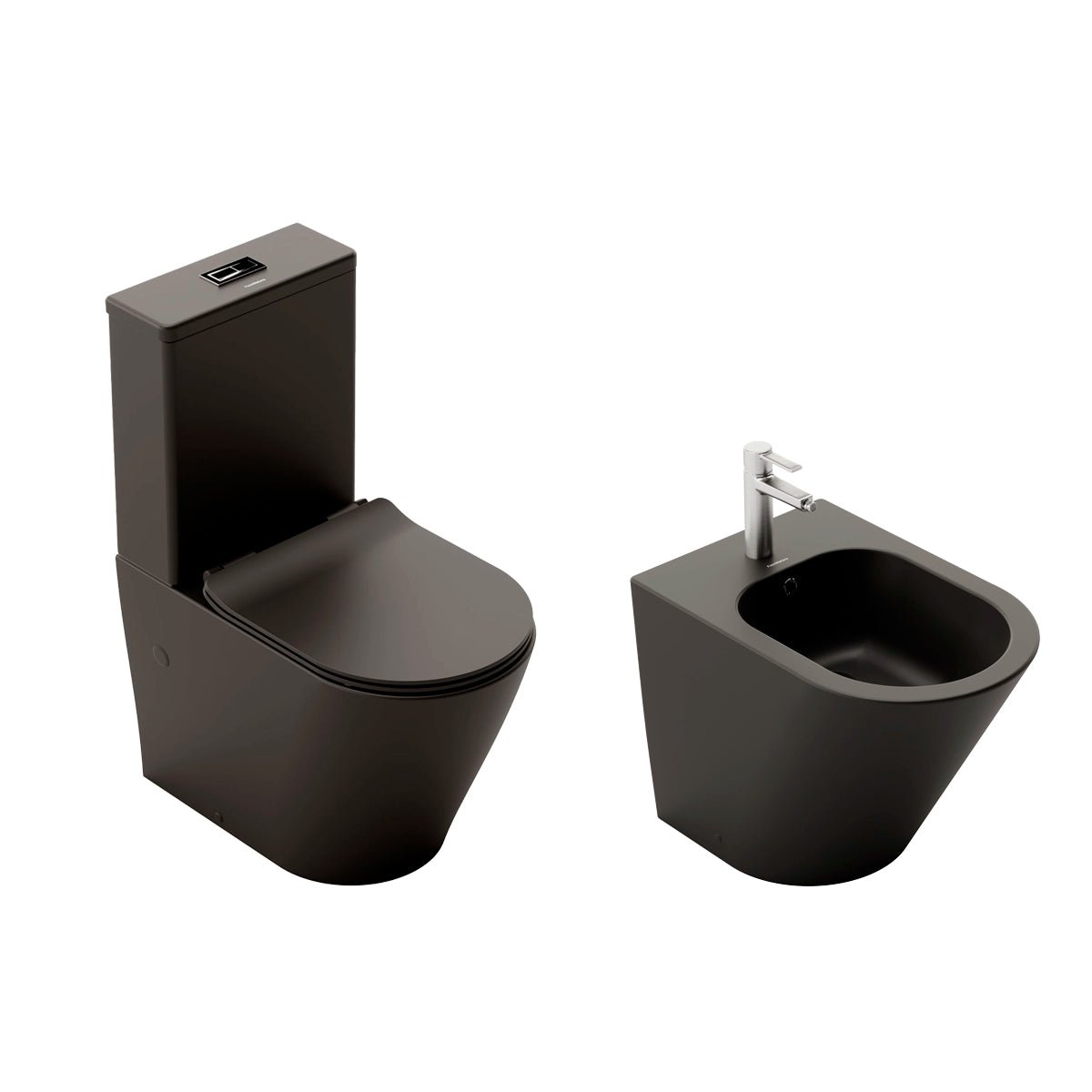 Pack inodoro + bidé negro mate Bolonia - The Bath