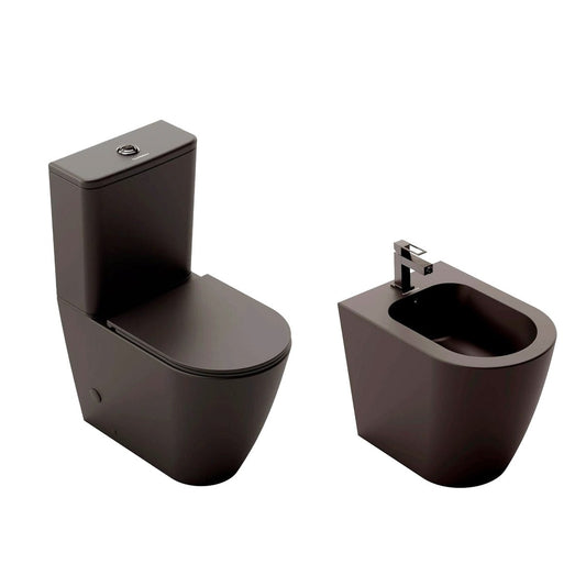 Pack Inodoro + Bidé negro mate Napoles - Thebath