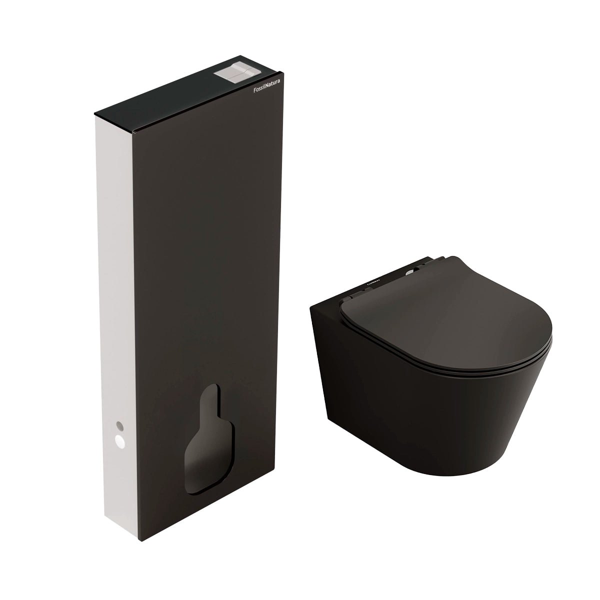 Pack inodoro Bolonia suspendido + Cisterna Empire negra mate - The Bath