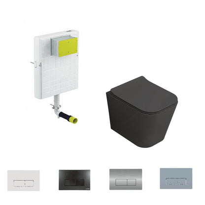Pack inodoro compacto negro Florencia + cisterna empotrada - The Bath
