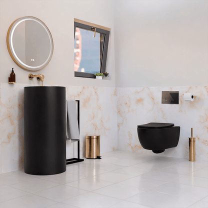 Pack Inodoro Negro Mate + Lavabo Negro Mate Líjar - The Bath