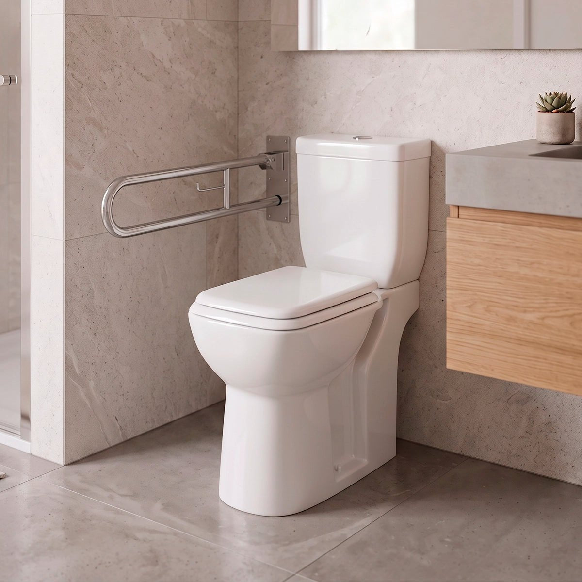 Pack inodoro oslo PMR + barra abatible - The Bath