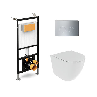 Pack inodoro suspendido Elba blanco brillo + cisterna empotrada - The Bath