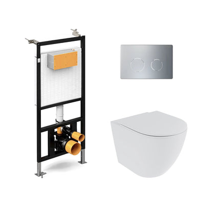 Pack inodoro suspendido Elba blanco mate + cisterna empotrada - The Bath