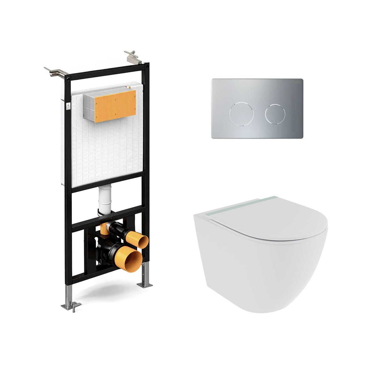 Pack inodoro suspendido Elba blanco mate + cisterna empotrada - The Bath