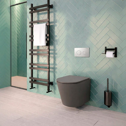 Pack inodoro suspendido gris mate Venecia + cisterna empotrada - The Bath