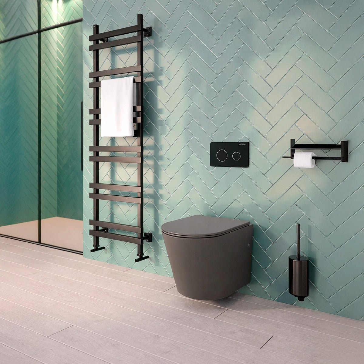 Pack inodoro suspendido gris mate Venecia + cisterna empotrada - The Bath