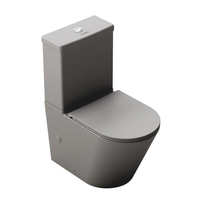 Pack inodoro tanque bajo + bidé gris mate Venecia - The Bath