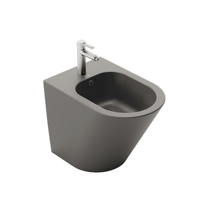 Pack inodoro tanque bajo + bidé gris mate Venecia - The Bath