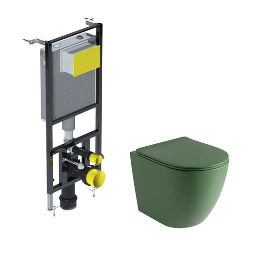 Pack inodoro verde + cisterna empotrada - Thebath