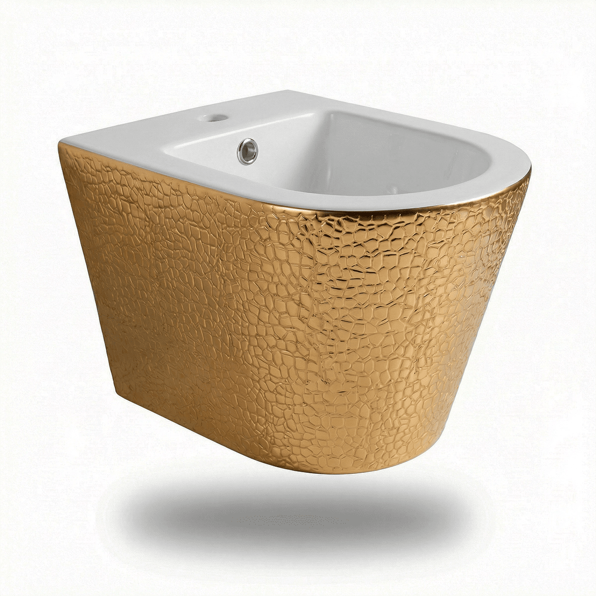 Pack inodoro y bidé suspendido Umbra Blanco - Oro - The Bath