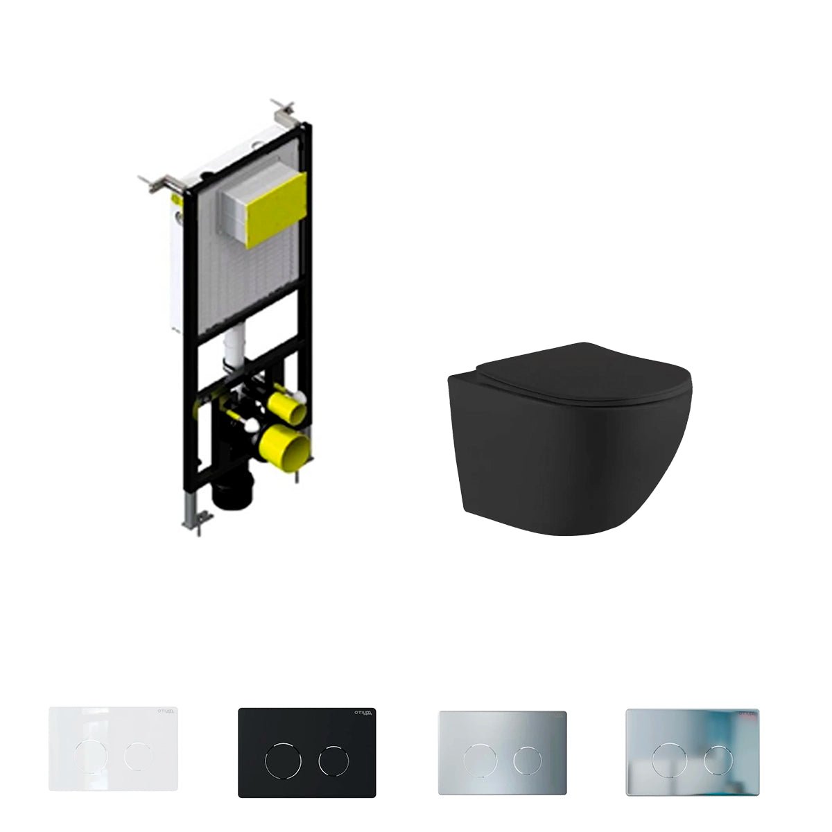 Pack suspendido cisterna empotrada + inodoro Durante - Thebath